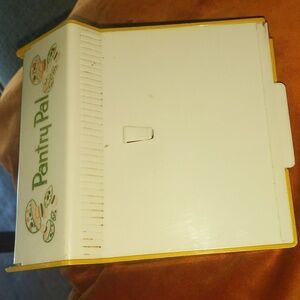 RARE mushroom pantry pal recipe box MCM yellow and white